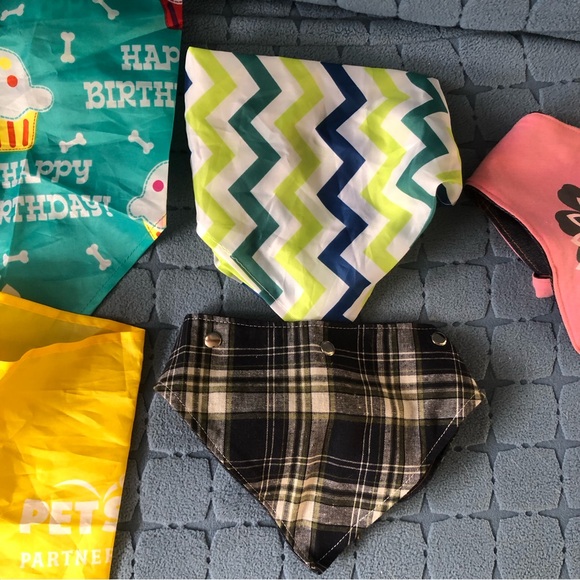 Dog Bandanna Bundle of 5 very cute fun bandannas including birthday one - Picture 4 of 8
